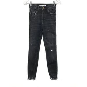 Zara Trafaluc Denim Makers Skinny Jeans Women 2 Distressed Grunge Whimsigoth Emo